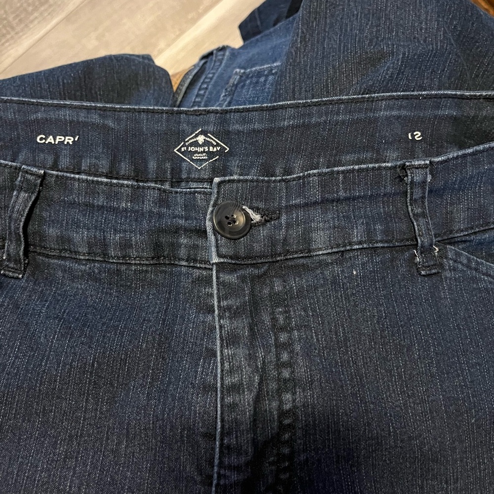 St. John's Bay Women’s Dark Blue Denim capri Jeans
